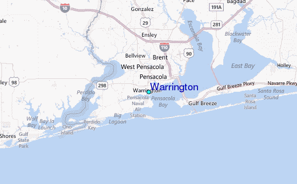 Warrington Tide Station Location Map