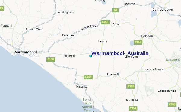 Warrnambool, Australia Tide Station Location Map