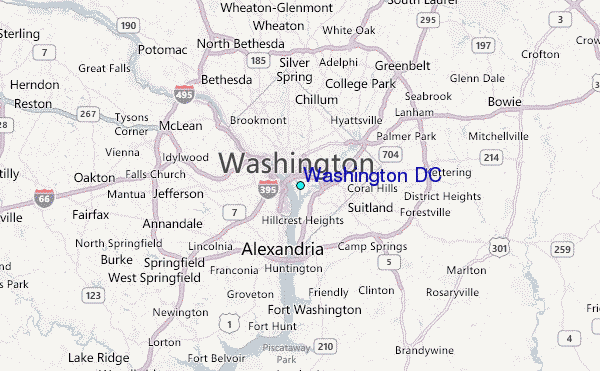 Washington DC Tide Station Location Map