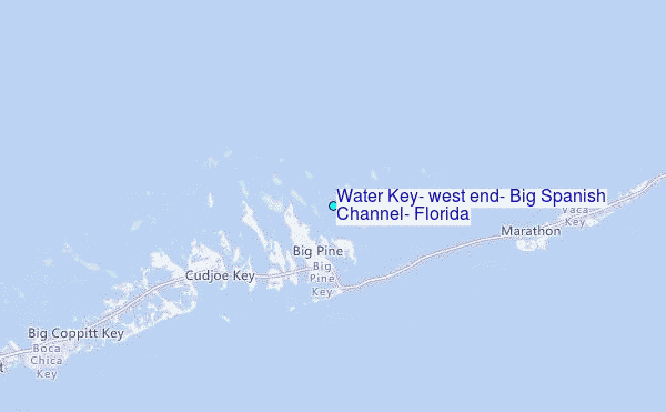 Water Key, west end, Big Spanish Channel, Florida Tide Station Location Map