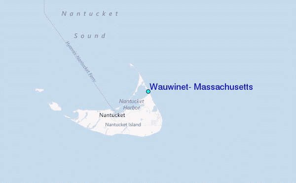 Wauwinet, Massachusetts Tide Station Location Map