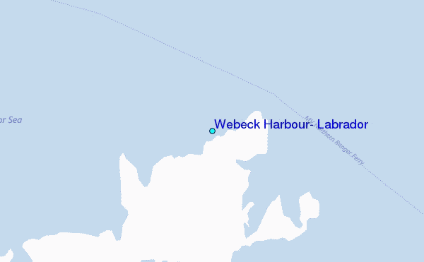 Webeck Harbour, Labrador Tide Station Location Map