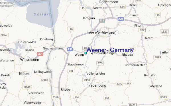 Weener, Germany Tide Station Location Map
