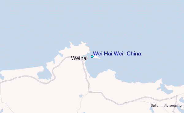 Wei Hai Wei, China Tide Station Location Map