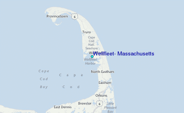 Wellfleet, Massachusetts Tide Station Location Map