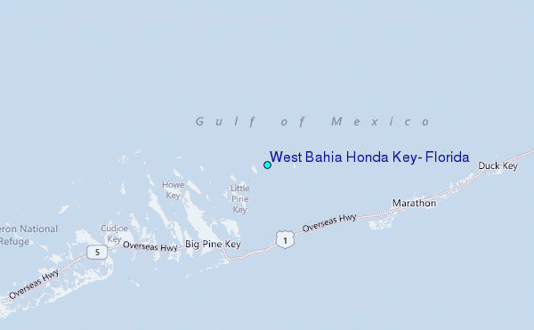 West Bahia Honda Key, Florida Tide Station Location Map