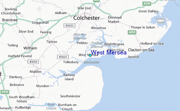 West Mersea Tide Station Location Map