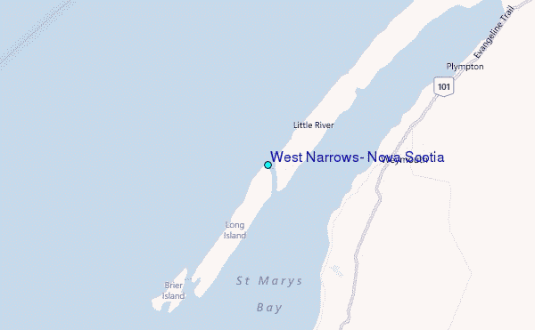 West Narrows, Nova Scotia Tide Station Location Map