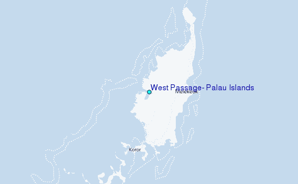 West Passage, Palau Islands Tide Station Location Map