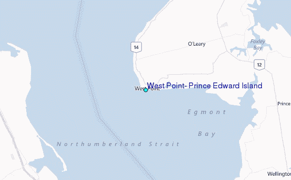 West Point, Prince Edward Island Tide Station Location Map