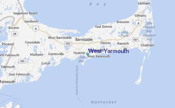 West Yarmouth Tide Station Location Map
