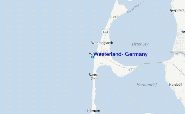 Westerland, Germany Tide Station Location Map