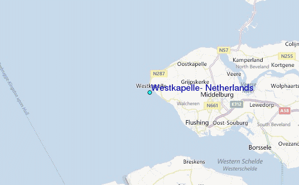 Westkapelle, Netherlands Tide Station Location Map