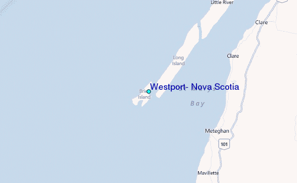 Westport, Nova Scotia Tide Station Location Map