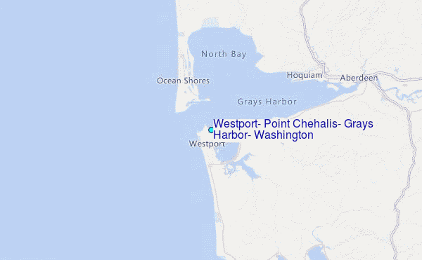 Westport, Point Chehalis, Grays Harbor, Washington Tide Station Location Map