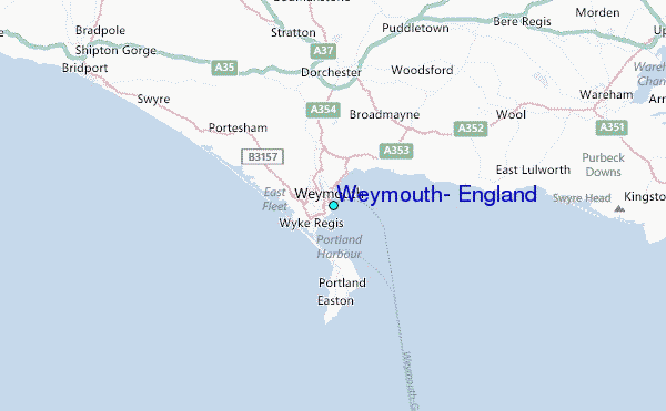 Weymouth, England Tide Station Location Map