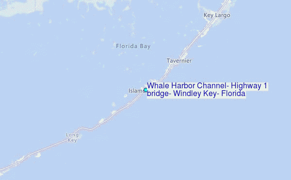 Whale Harbor Channel, Highway 1 bridge, Windley Key, Florida Tide Station Location Map