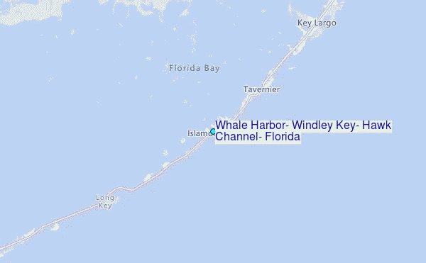 Whale Harbor, Windley Key, Hawk Channel, Florida Tide Station Location Map