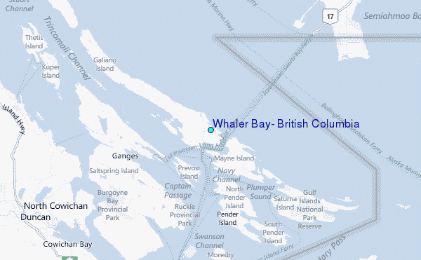 Whaler Bay, British Columbia Tide Station Location Map