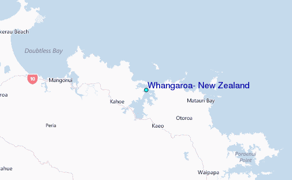 Whangaroa, New Zealand Tide Station Location Map