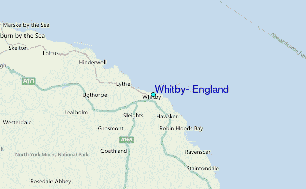 Whitby, England Tide Station Location Map