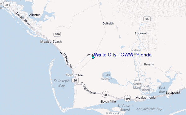 White City, ICWW, Florida Tide Station Location Map