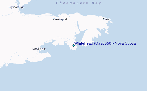 Whitehead (Casp350), Nova Scotia Tide Station Location Map