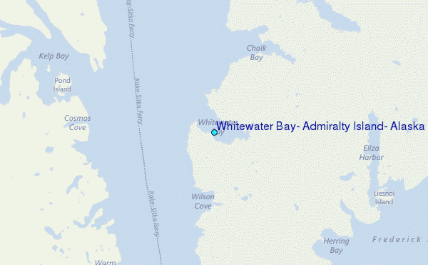 Whitewater Bay, Admiralty Island, Alaska Tide Station Location Map