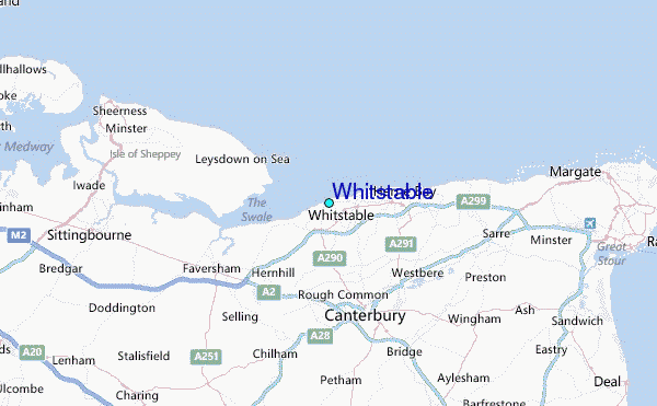 Whitstable Tide Station Location Map