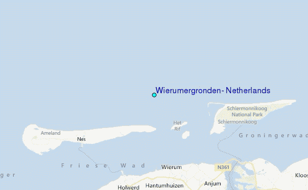 Wierumergronden, Netherlands Tide Station Location Map