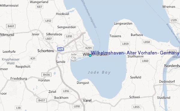 Wilhelmshaven, Alter Vorhafen, Germany Tide Station Location Map