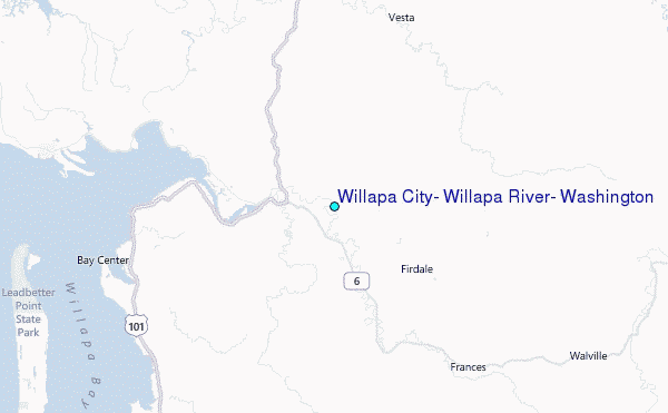 Willapa City, Willapa River, Washington Tide Station Location Map