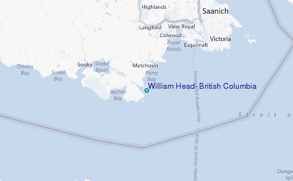 William Head, British Columbia Tide Station Location Map