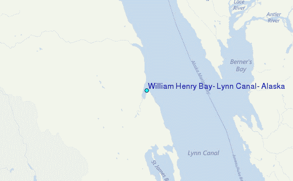 William Henry Bay, Lynn Canal, Alaska Tide Station Location Map