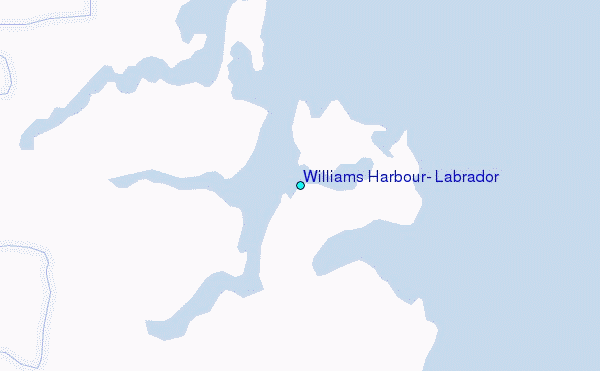 Williams Harbour, Labrador Tide Station Location Map