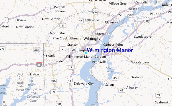 Wilmington Manor Tide Station Location Map