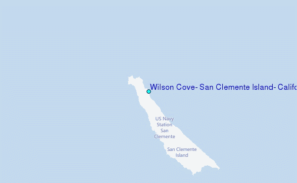 Wilson Cove, San Clemente Island, California Tide Station Location Map