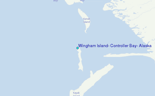 Wingham Island, Controller Bay, Alaska Tide Station Location Map