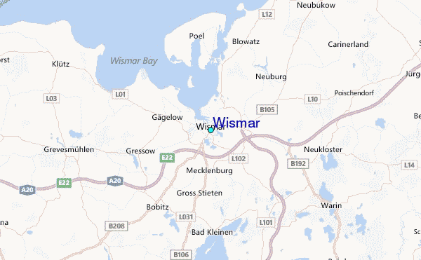 Wismar Tide Station Location Map