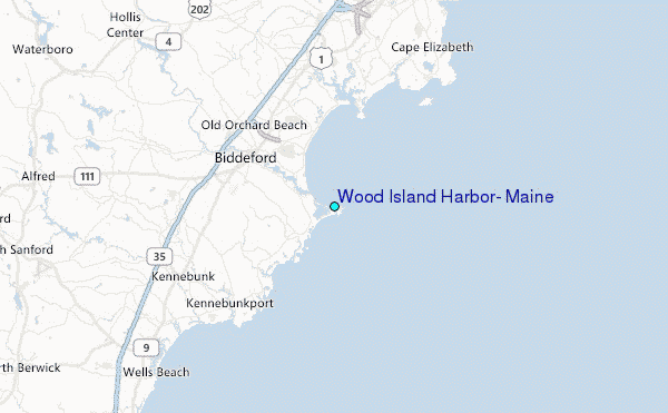 Wood Island Harbor, Maine Tide Station Location Map