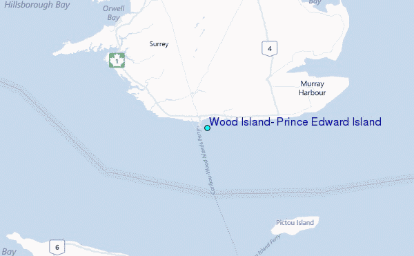 Wood Island, Prince Edward Island Tide Station Location Map