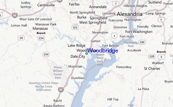 Woodbridge Tide Station Location Map