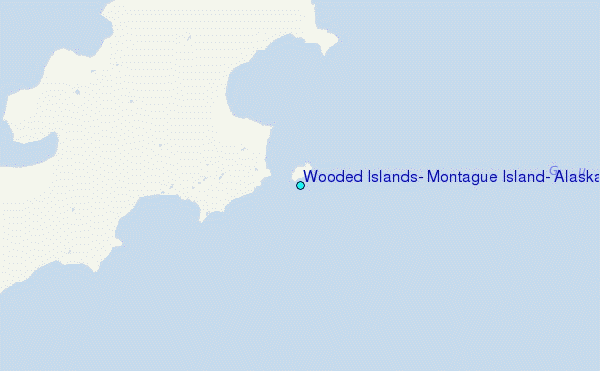 Wooded Islands, Montague Island, Alaska Tide Station Location Map