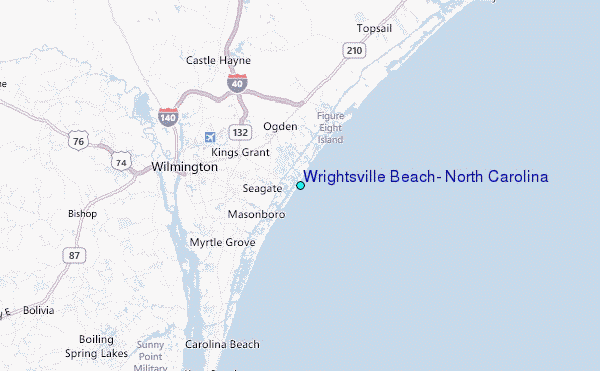 Wrightsville Beach, North Carolina Tide Station Location Map