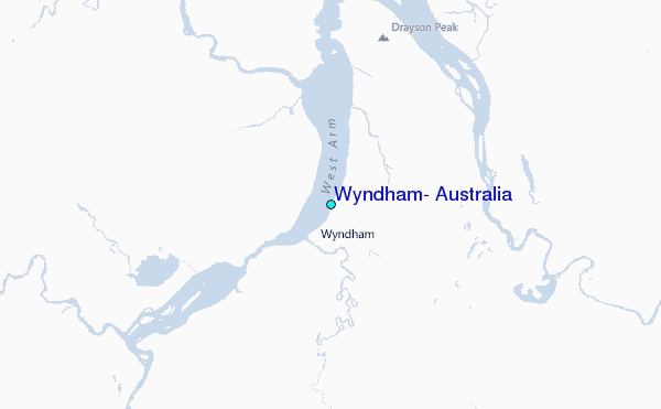 Wyndham, Australia Tide Station Location Map