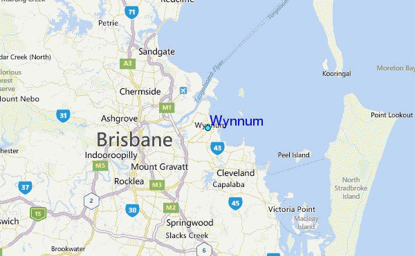 Wynnum Tide Station Location Map