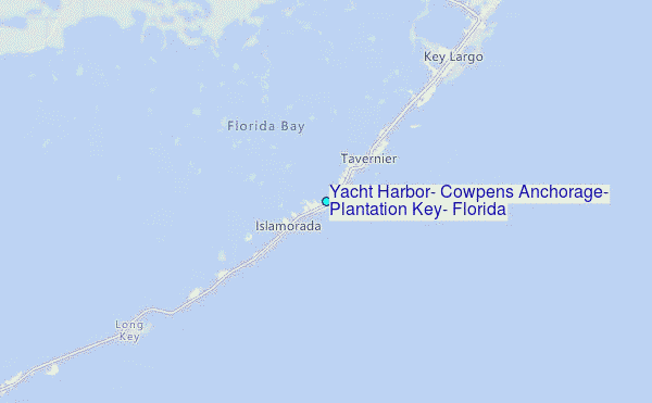 Yacht Harbor, Cowpens Anchorage, Plantation Key, Florida Tide Station Location Map