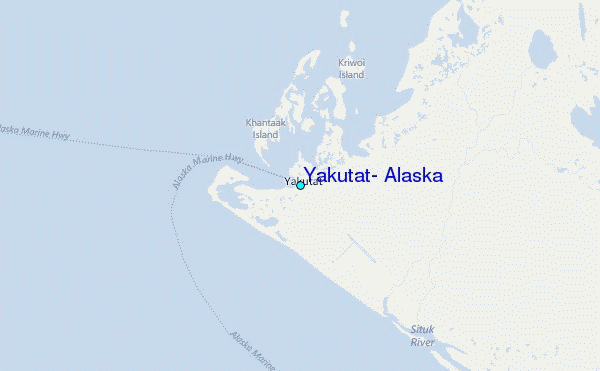 Yakutat, Alaska Tide Station Location Map