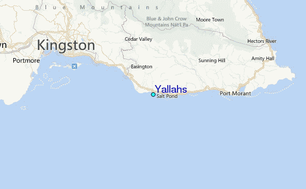 Yallahs Tide Station Location Map