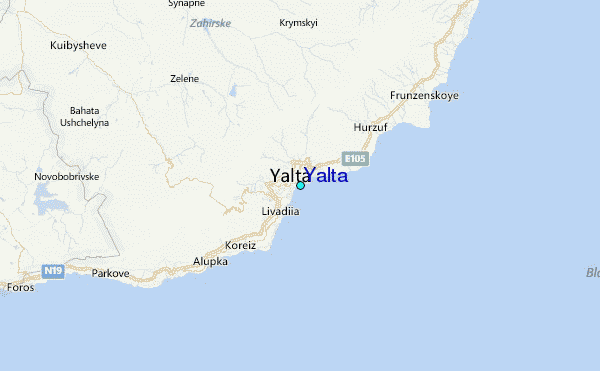 Yalta Tide Station Location Map